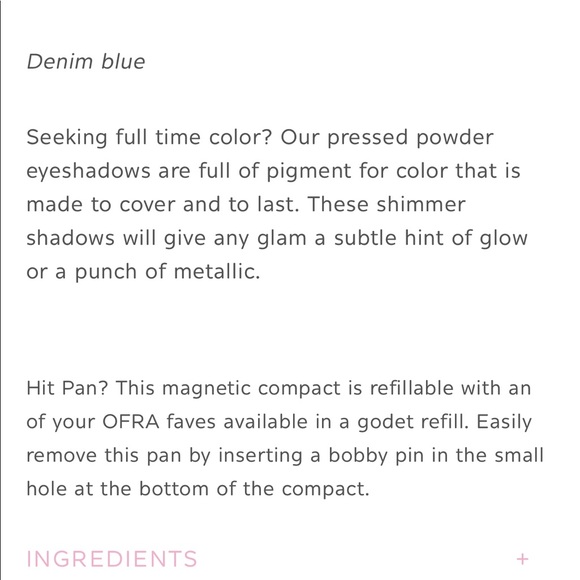 OFRA Full sz Pan in Blue Jeans - Picture 3 of 4